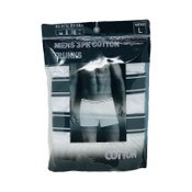 Wholesale - MENS 3PK LG-KNIT WHITE TRUNKS, UPC: 752229100305